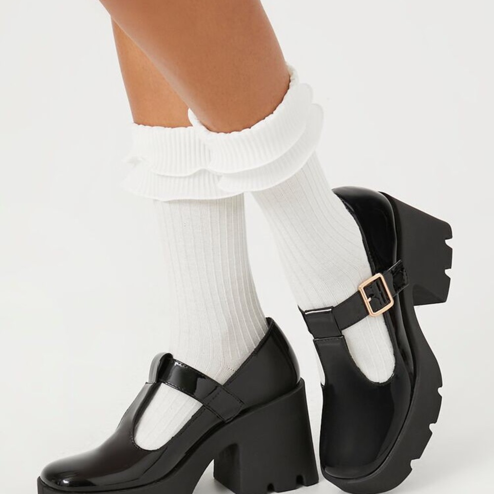 Mary Jane Platform Block Heels